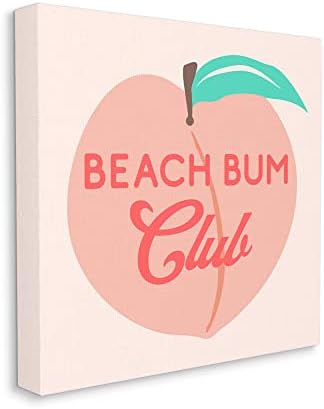 Stuell Industries Beach Bum Club Pink Peach Ilustração Phrase, Design de Daphne Polselli