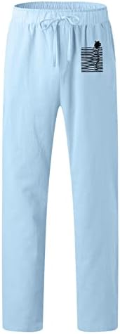 Miashui Bunny Socks Moda Moda Casual Pocket Pocket Lace Up Calças de tamanho grande calças de natal