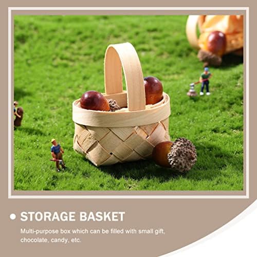 15pcs cestas de Páscoa para adultos miniaturas cestas de tecido com alças pequenas cestas de favor de festas