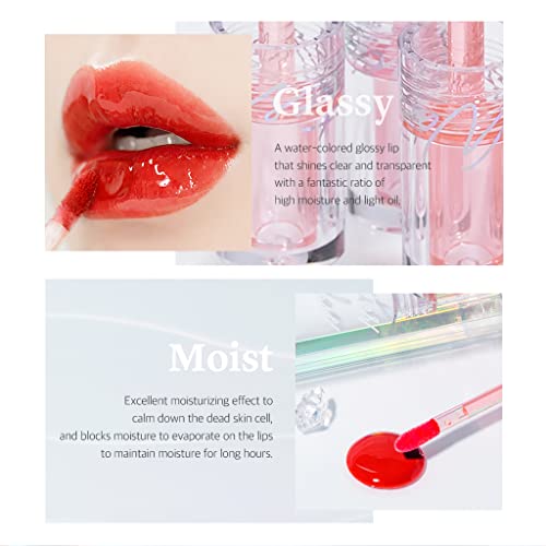 Eglips Glazes de água TINT 01 Damasco suculento - Maquiagem labial | tonalidade labial | mancha labial | batom líquido | mancha labial
