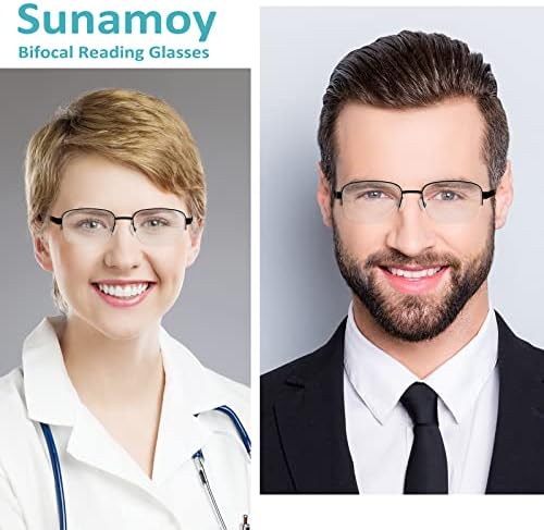 Sunamoy Bifocal Reading Glasses Mulheres de grandes dimensões Cat olho azul leitor de computadores elegante moda leve e óculos