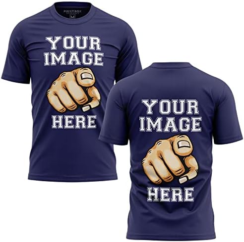 Camisa personalizada para homens, adicione sua imagem à impressão dianteira e traseira, camisetas personalizadas projetam