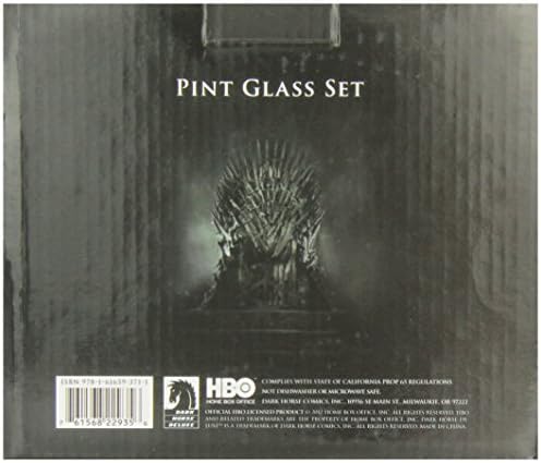 Dark Horse Deluxe Game of Thrones Pint Glass Conjunto: Stark e Baratheon