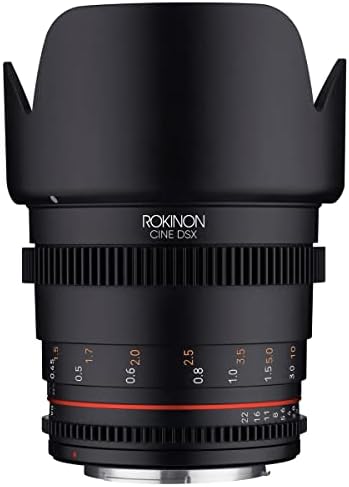 Rokinon 24mm, 35mm, 50mm, 85mm T1.5 e 14mm T3.1 Kit Cine DSX 5-Lens para Canon EF, pacote com caixa de mão, kit de limpeza,