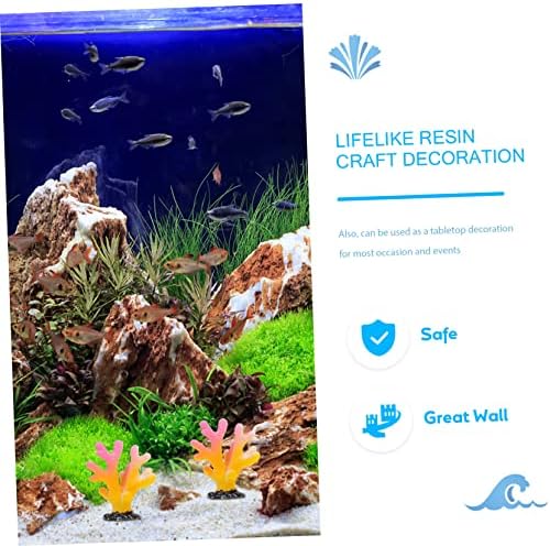 Patkaw 3pcs simulação de aquário coral decoração de planta falsa decoração caseira plantas falsas decorações de coral aquário paisagem