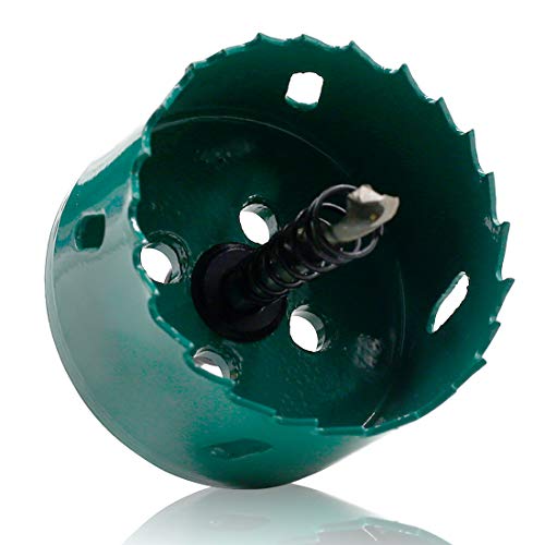 Qjaiune 60mm/2,36 Hole serra Bi-metal Cuttador de orifício para serviço pesado para fábricas de cornhole de madeira plástico