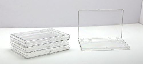 Caixa de plástico com articulação limpa 6 L x 4 W x 1/2 H - 4 peças por pacote