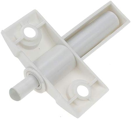 Coshar Pack de 10 tampão de dobradiça de fechamento macio amortecedor suave para portas de gabinete, dois buracos de montagem, branco