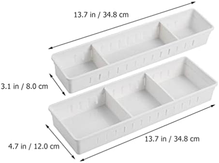 Organizador de gaveta de cabilock 2pcs Gavetas de mesa Os organizadores divididos de armazenamento dividido Vaidade empilhável Vaidade