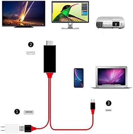 DIYEENI USB C TO CABO DE USB HDMI, alta velocidade USB Tipo C para HDMI, USB C TO CABO