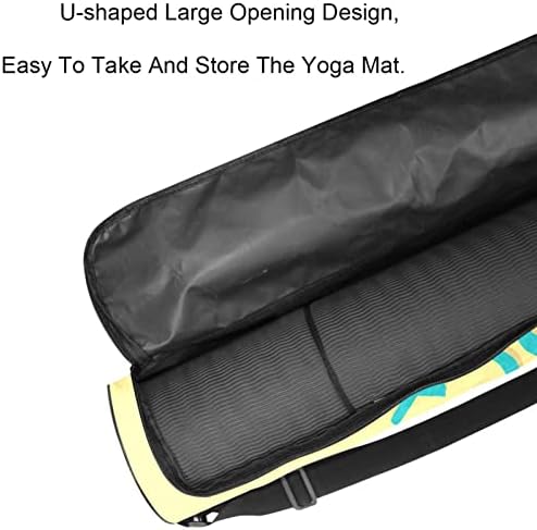 Bolsa de transportadora de tapete de ioga amarelo de coelho com alça de ombro de ioga bolsa de ginástica Bolsa de praia