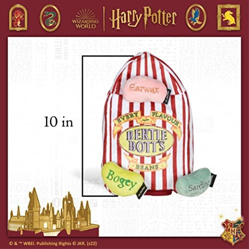 Harry Potter 10 polegadas Bertie Botts Jelly Bean Burrow Pet Toy | Brinquedo de cachorro Bertie Botts Jelly Beans