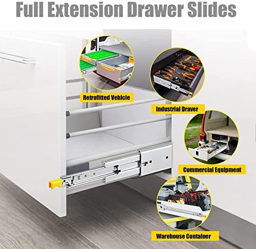 Gaveta de extensão Corretores de serviço pesado Slides de gavetas para fortes para fortes - Deslizamentos de gavetas de gabinete com