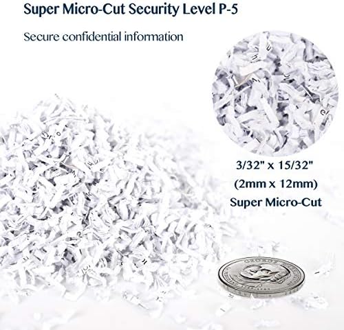 Wolverine de 8 folhas Super micro corte alto nível de segurança P-5 Ultra Quiet Paper/Credit Card Office Home Shredder