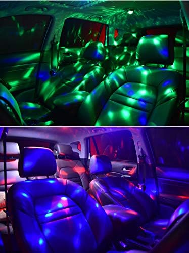 Dashadao Night Projector Light Sound ativado LED Interior Lamp ， Disco Ball Light, USB Car Roof Star Night Night Light