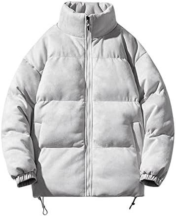 Jaqueta de lã preta Homens, casaco de neve com pesos pesados, algodão com algodão trabalha com jaquetas de viagem