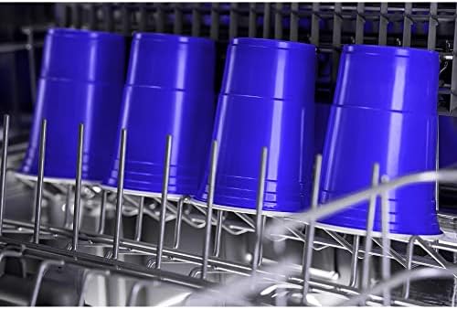 Copas de plástico azul worcofy descartáveis ​​- xícaras azuis 50 xícaras de festa são fortes e robustos xícaras descartáveis ​​| Copos de plástico grandes copos são reutilizáveis ​​e recicláveis ​​PP Material