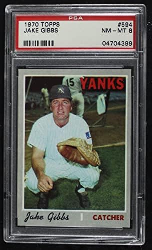 1970 Topps 594 Jake Gibbs New York Yankees PSA PSA 8.00 Yankees