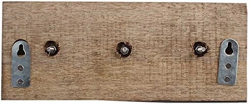 INDIANSHELL 3 GAYS PACKS | Ganchos de parede Fazenda | Blue Coat Pegs | Gancho de madeira para chaves na parede | Ganchos de casaco de parede de tubo listrado [10,16 cm]