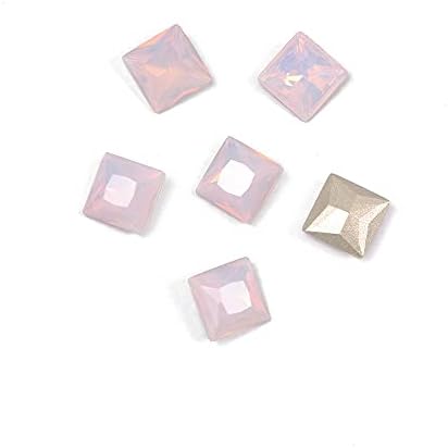 ANES ANESIDADE ÁGUA ROSE OPAL DOR PRACO quadrado Decorações de arte Popular de strass de vidro para design de unhas DIY