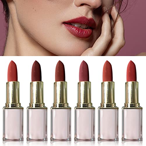 Dbylxmn Crystal Square Tubo Face Velvet Face Durando e não é fácil de desbotar o brilho labial de batom branco para adolescentes