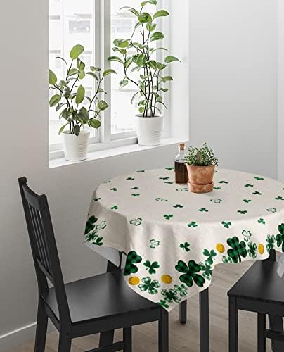 Talha de mesa de retângulo de St. Patrick 54x54inch - toalha de mesa de poliéster à prova d'água, tampa de mesa decoração
