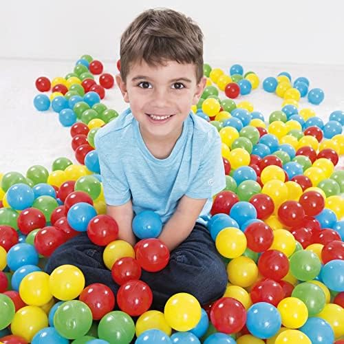 Bestway Fisher-Price Small 2,5 polegadas com plástico liso de plástico liso bolas multicoloridas para bola divertida ou cenários, 100 contagem