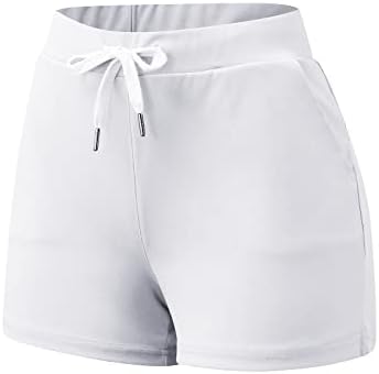 Shorts femininos de zpervoba com bolsos ativos com bolsos shorts executando shorts esportivos shorts atléticos calças standex