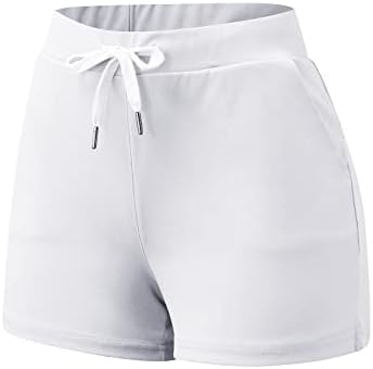 Shorts femininos de zpervoba com bolsos ativos com bolsos shorts executando shorts esportivos shorts atléticos calças standex shorts mulheres