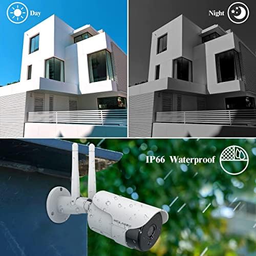 {3K 5MP & Bol-Way Audio & AI Detection} Câmera sem fio Câmera de vigilância de bala IP WiFi com holofotes e sirene, visão noturna,