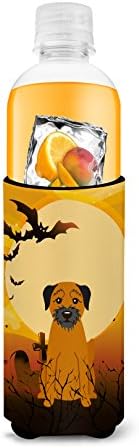 Tesouros de Caroline BB4305MUK Halloween Fronteira Ultra Hugger para latas finas, lata de manga mais fria Hunha Machine lavável bebida