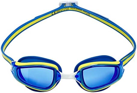 Aquasphere Fastlane Adult Unissex Nadar óculos - Made in Italy - Sistema de cinta patenteado, ponte de nariz ajustável