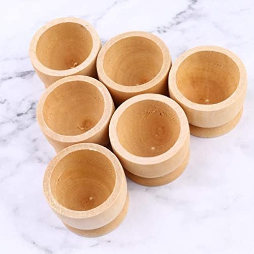 AMOSFUN 24pcs Bandeja de ovo Comunhão de madeira para xícaras de xícaras de refrigerador o ovo de madeira xícara clássica de