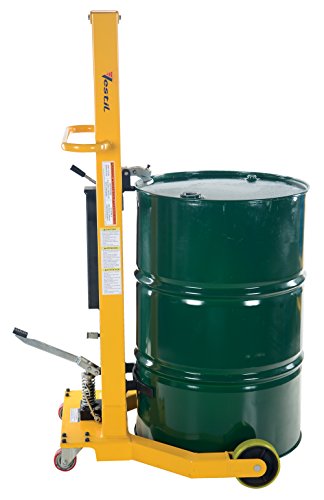 Vestil Drum-55-36 Jack de bateria portátil, aço, 36-1/4 Largura, 27-13/16 de profundidade, altura 57-1/2 , capacidade de 500 lbs