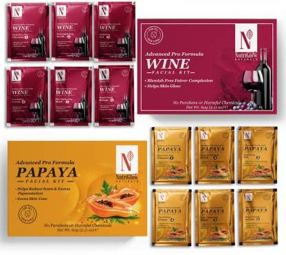 Kit Facial Advance Pro Fórmula Wine & Papaya Kit Facial para Compleção Fair mais Fairer Blemish -