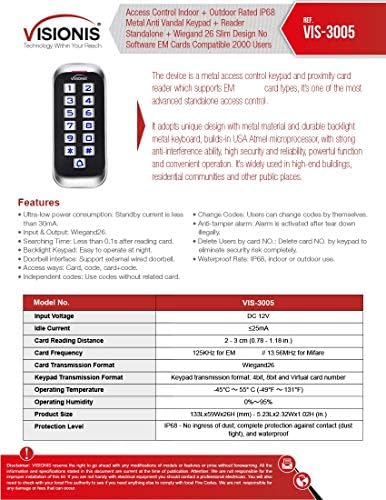 Visionis FPC-8365 Rede de controle de acesso de quatro portas, bloqueio magnético Supera a porta do controlador tcp/ip