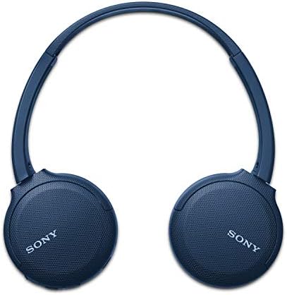 Fones de ouvido sem fio da Sony WH-CH510: fone de ouvido sem fio Bluetooth On-Ear com microfone para chamada telefônica, azul