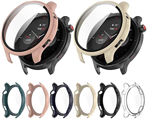 Casos de protetor de tela Compatível com Amazfit GTR 4 Pro/Gtr 4 Tampa à prova de choque Slim Guard Protetor de pára-choques