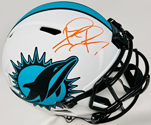 Dolphins Tua Tagovailoa assinou Riddell FS Réplica Fanática de capacete lunar B314799 - Capacetes NFL autografados