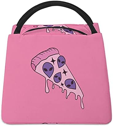 Espaço de pizza com bolsa de lancheira reutilizável OVNI para homens adultos trabalham para fazer um piquenique