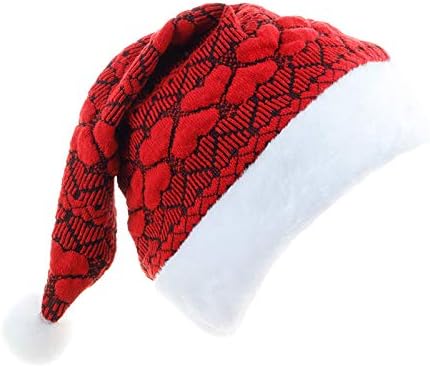Chapéu de chapéu de Natal Leazone Papai Noel para adultos Cantas de Natal para adultos Chapéu de Natal para Festas de Férias de Ano Novo de Ano Novo