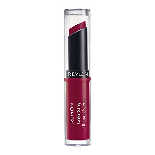 Lipstick por Revlon, batom de camurça Ultimate Colorstay, cor de alto impacto com fórmula cremosa hidratante, infundida com vitamina E, 035 nos bastidores, 0,09 oz