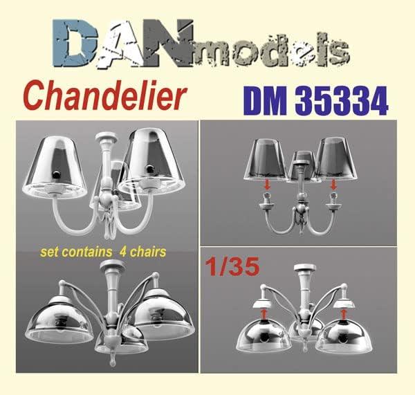 Dan Models 35334-1/35 - Acessórios de lustre 4 PCs para diorama
