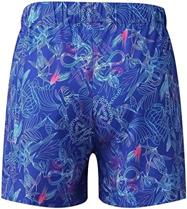 Shorts de natação para homens, férias masculinas casuais havaianos shorts de natação shorts elásticos de cintura esportiva shorts