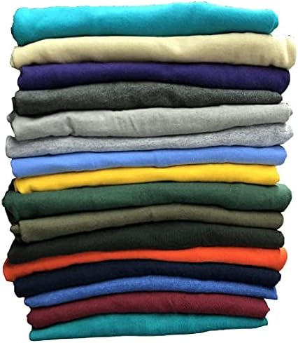 Bilionhats 12 pack plus size masculino algodão camiseta em massa grande alta de manga curta camisetas leves