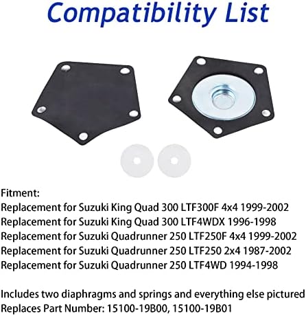 Substituição do kit de reconstrução da bomba de combustível SILSCVTT para Suzuki King Quad 300 Quadrunner 250 15100-19B00 15100-19B01