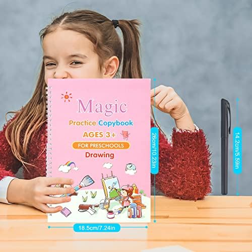 Magic Reusabilable Practice Capybook for Kids, Livro de prática de redação reutilizável para crianças, copia