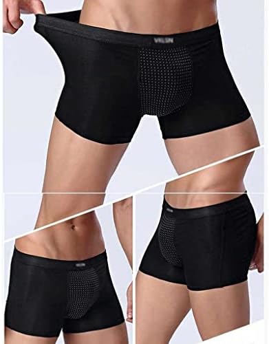 Xsion Men's Underwear Health Care Terapy Boxer Briefs Briefs Breathable Interior Melhorando o poder masculino, 3 pacote