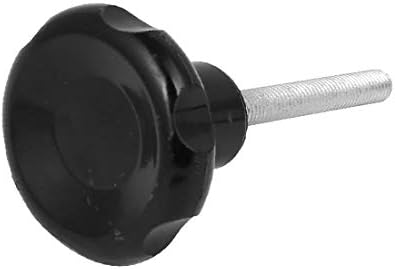 X-dree m8x60mm rosca macho de 50 mm parafuso de cabeça plástico de diâmetro no botão de aperto preto (m8x60mm filettatura