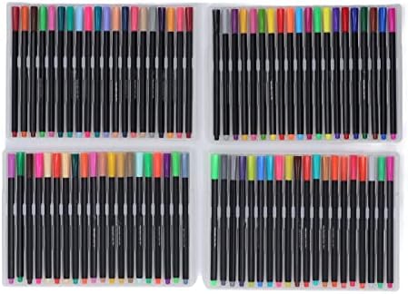 Conjunto de pincéis de pintura heepdd, canetas de cor de água 80 cores canetas de pincel de aquarela com caixa de armazenamento